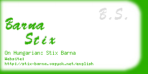 barna stix business card